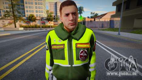 Lieutenant VAI en uniforme d’hiver pour GTA San Andreas