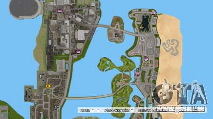 HD Satellite Map For Vice City pour GTA Vice City Definitive Edition