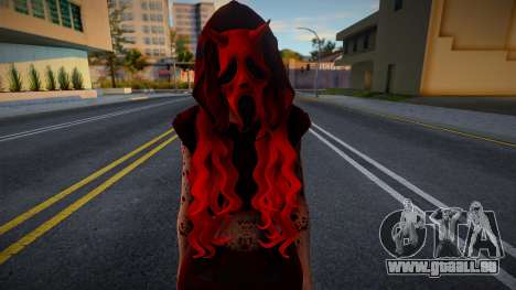 Female Skin with Halloween Mask für GTA San Andreas