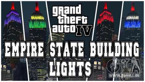 Empire State Building lights Blue für GTA 4
