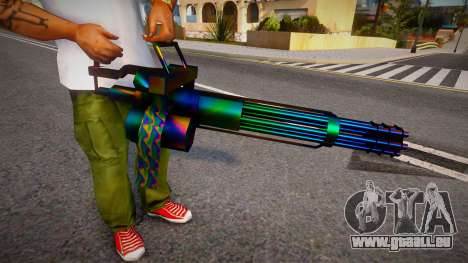Iridescent Chrome Weapon - Minigun pour GTA San Andreas