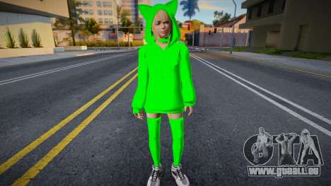 Fille en costume vert pour GTA San Andreas