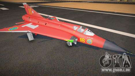 J35D Draken (Red Dragon) pour GTA San Andreas