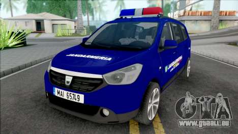 Dacia Lodgy Jandarmeria pour GTA San Andreas