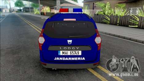 Dacia Lodgy Jandarmeria pour GTA San Andreas