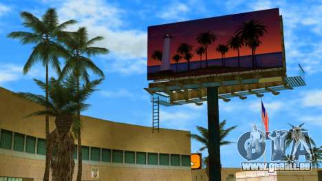 Coucher de soleil à Vice City (écran GTA Trilogy pour GTA Vice City