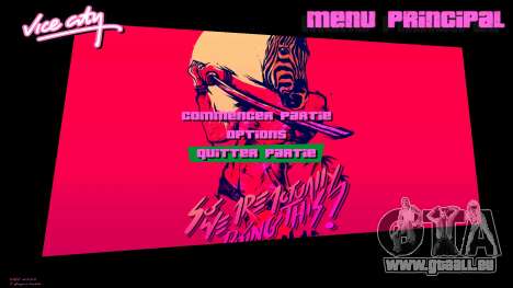 Hotline Miami Menu HD v10 pour GTA Vice City