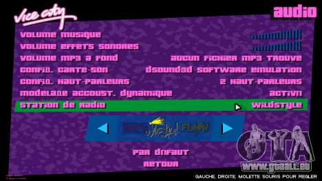 Nouveau menu principal pour GTA Vice City