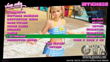 Marie Rose DOA Menu 4 pour GTA Vice City