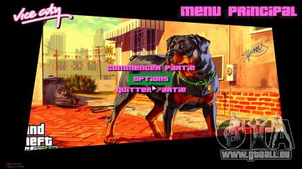 Chop Artwork Menu pour GTA Vice City