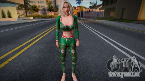 Une fille en tenue de Noël pour GTA San Andreas