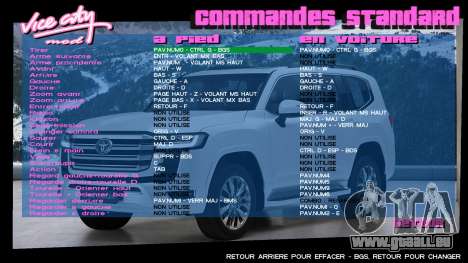 Toyota Menu 1 pour GTA Vice City