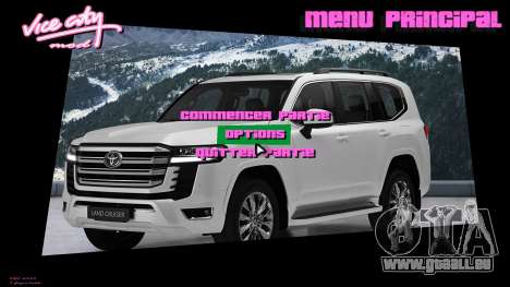 Toyota Menu 1 pour GTA Vice City