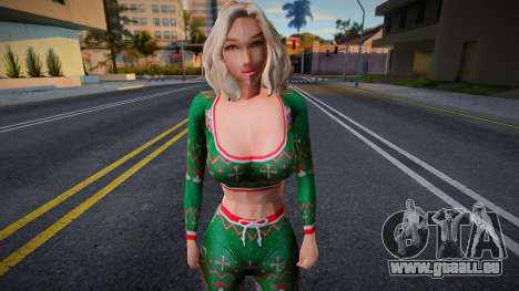 Une fille en tenue de Noël pour GTA San Andreas