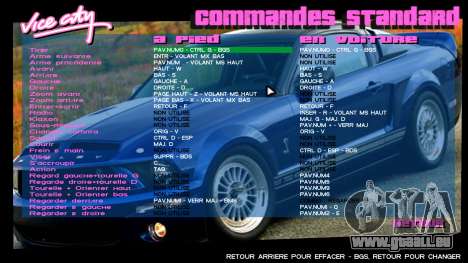 Ford Mustang Interface pour GTA Vice City