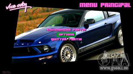 Ford Mustang Interface pour GTA Vice City