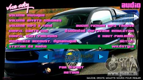 Ford Mustang Interface pour GTA Vice City