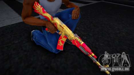 Gold Dragon AK 47 für GTA San Andreas