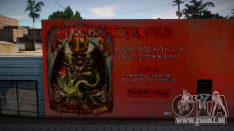 Avenged Sevenfold Indonesia Tour Wall 2015 für GTA San Andreas