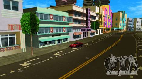 Nouvelle route, gazon, arbres, trottoir HQ 2016 pour GTA Vice City