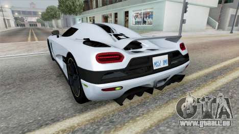 Koenigsegg Agera 2010 Columbia Blue pour GTA San Andreas