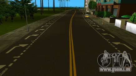 Nouvelle route, gazon, arbres, trottoir HQ 2016 pour GTA Vice City