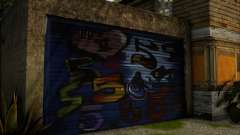 Grove CJ Garage Graffiti v5 pour GTA San Andreas Definitive Edition
