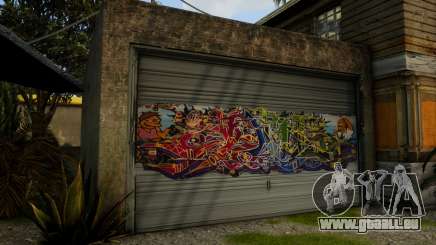 Grove CJ Garage Graffiti v4 für GTA San Andreas Definitive Edition