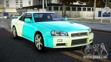 Nissan Skyline R34 JaP S8 pour GTA 4