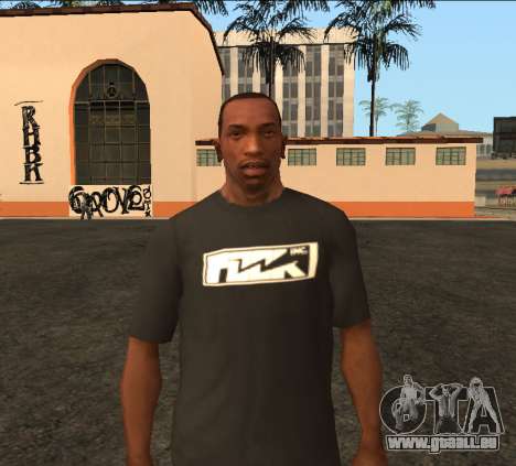 T-shirt noir FOCK Inc. pour GTA San Andreas