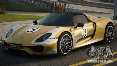 Porsche 918 Spyder with Weissach Package pour GTA San Andreas