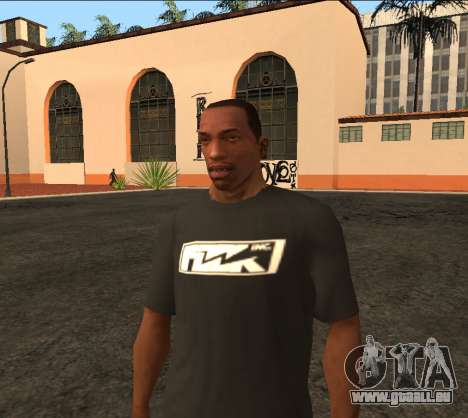 Schwarzes T-Shirt von FOCK Inc. für GTA San Andreas