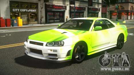 Nissan Skyline R34 ZL-R S8 pour GTA 4