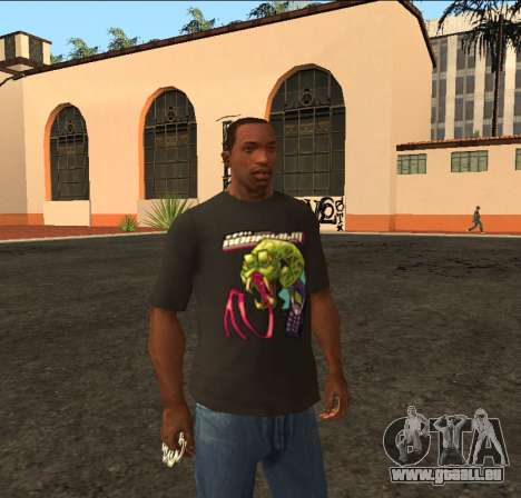 T-Shirt Popcult Noir (Serpent) pour GTA San Andreas