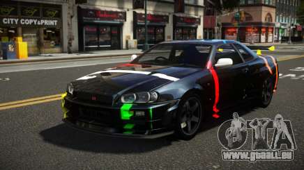 Nissan Skyline R34 ZL-R S5 pour GTA 4