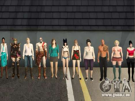 PACK DE 100 SKINS DORÉS pour GTA San Andreas