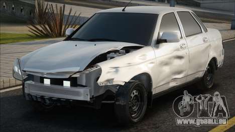 Lada Priora Broken White pour GTA San Andreas