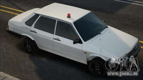 VAZ 21099 Blanc avec un feu clignotant pour GTA San Andreas