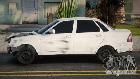 Lada Priora Broken White pour GTA San Andreas