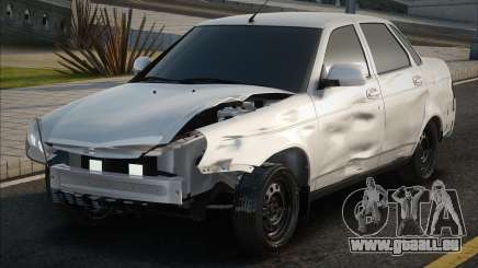 Lada Priora Broken Weiß für GTA San Andreas