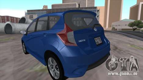 Nissan Note Euro 2014 pour GTA San Andreas