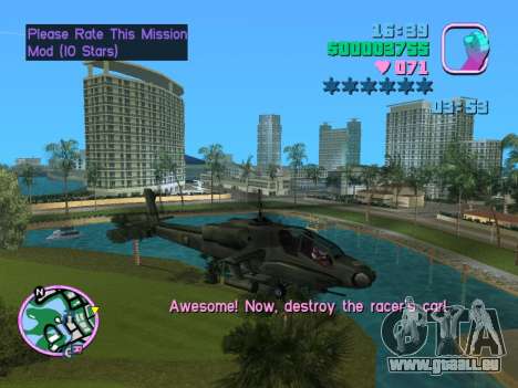 Mod de mission d’entraînement en hélicoptère Hun pour GTA Vice City