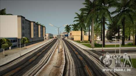 Textures des routes d’hiver et congères à Las Ve pour GTA San Andreas