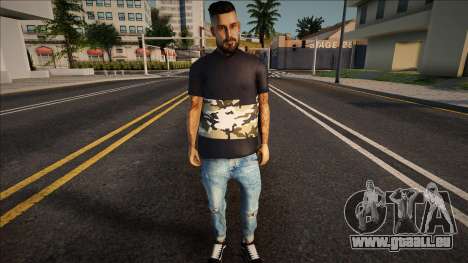 Un homme avec une barbe et un T-shirt pour GTA San Andreas