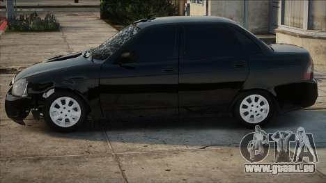 Lada Priora Black à Stoke après un accident pour GTA San Andreas