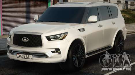 Infiniti QX80 - White für GTA San Andreas