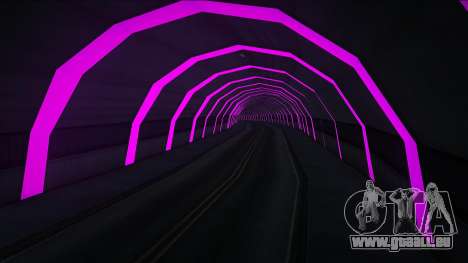 Route et tunnel au néon à Los Santos pour GTA San Andreas