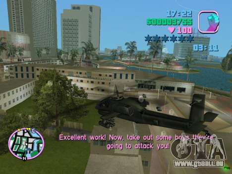 Mod de mission d’entraînement en hélicoptère Hun pour GTA Vice City