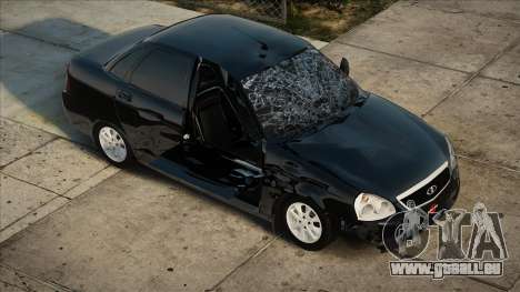 Lada Priora Black à Stoke après un accident pour GTA San Andreas