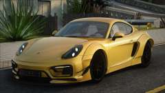 Porsche Cayman GTS 2015 Yellow für GTA San Andreas